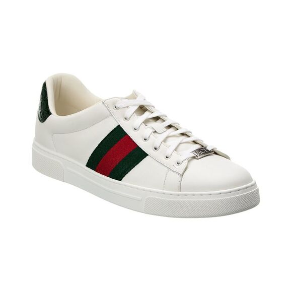 Gucci Ace Leather Sneaker, White - Picture 1 of 5